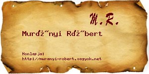 Murányi Róbert névjegykártya